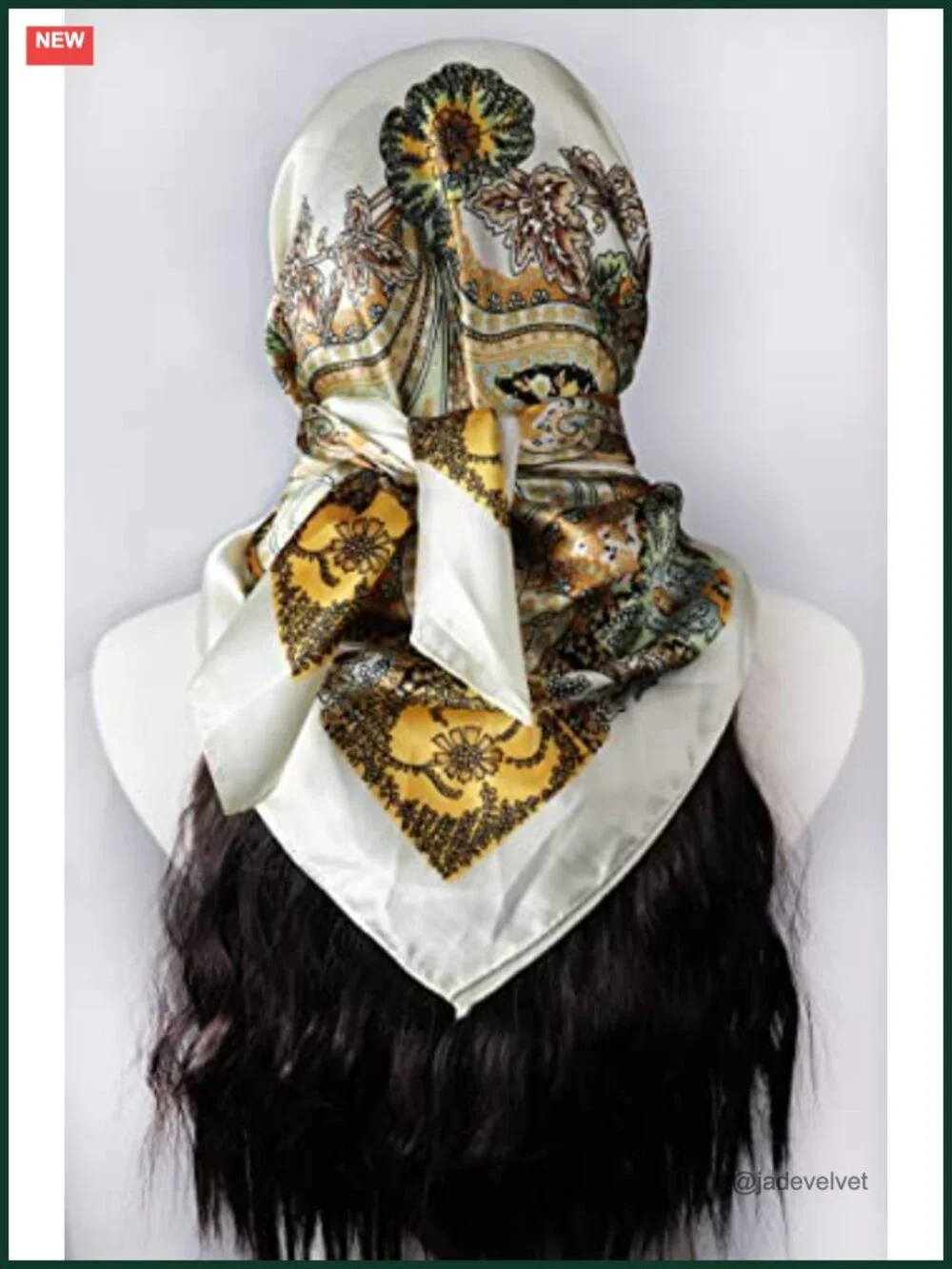 Satin Head Scarf for Women 35x35 Silk Feel Hair Wrap Neck Scarf Square Bandana